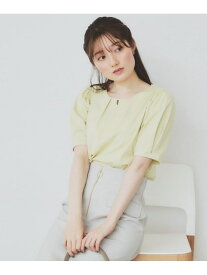 【SALE／60%OFF】フロントパール調タックパフトップス【UV/接触冷感/洗濯機洗い可】 index インデックス トップス カットソー・Tシャツ ブルー グレー イエロー【RBA_E】[Rakuten Fashion]