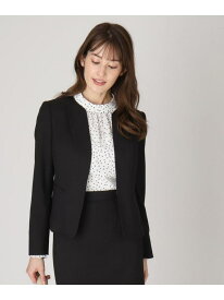【SALE／50%OFF】【洗える/日本製/通勤】ノーカラージャケット COUP DE CHANCE クード シャンス ジャケット・アウター テーラードジャケット・ブレザー ブラック グレー ベージュ【RBA_E】【送料無料】[Rakuten Fashion]