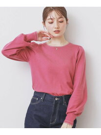 【SALE／40%OFF】バイカラーパフスリーブニット【洗濯機OK】 index インデックス トップス ニット ブラウン ブラック ピンク グレー ホワイト【RBA_E】[Rakuten Fashion]