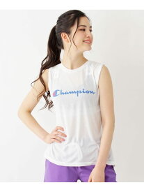 【SALE／5%OFF】【WEB限定】Champion ノースリーブTシャツ grove グローブ トップス カットソー・Tシャツ ホワイト ネイビー【RBA_E】【送料無料】[Rakuten Fashion]