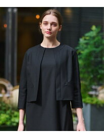 【セットアップ可】ブラックフォーマルジャケット DRESSTERIOR ドレステリア ジャケット・アウター ノーカラージャケット ブラック【送料無料】[Rakuten Fashion]