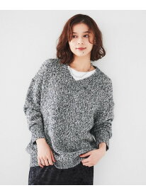 【SALE／30%OFF】【ゆったり/こなれ感】ミックスツイストプルオーバーニット UNTITLED アンタイトル トップス ニット ブラック グレー パープル【RBA_E】【送料無料】[Rakuten Fashion]