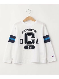 Champion(チャンピオン)フロッキープリントロングスリーブTシャツ Dessin デッサン トップス カットソー・Tシャツ ホワイト ベージュ[Rakuten Fashion]