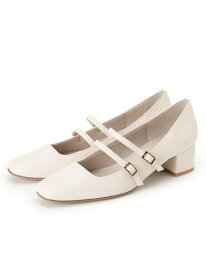 【SALE／50%OFF】ダブルストラップパンプス ESPERANZA エスペランサ シューズ・靴 パンプス ホワイト ブラック【RBA_E】【送料無料】[Rakuten Fashion]