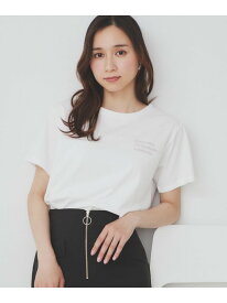 【SALE／40%OFF】ロゴ刺繍Tシャツ【UV/接触冷感/洗濯機洗い可】 index インデックス トップス カットソー・Tシャツ ホワイト ピンク グレー ブラック【RBA_E】[Rakuten Fashion]