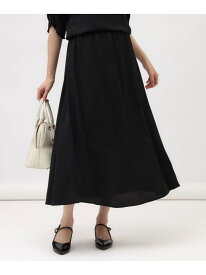 【SALE／70%OFF】【セットアップ可/ウエストゴム/パウダータッチ】シルキーキュプラ ロングスカート UNTITLED アンタイトル スカート ロング・マキシスカート カーキグリーン ブラック ブルー【RBA_E】【送料無料】[Rakuten Fashion]