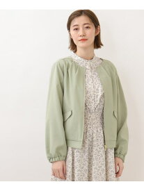 【SALE／29%OFF】手軽に綺麗に!ドライタッチなノーカラーブルゾン! grove グローブ ジャケット・アウター ブルゾン・ジャンパー ホワイト ブラック カーキ【RBA_E】[Rakuten Fashion]