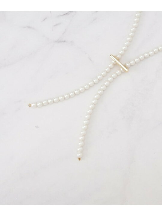 楽天市場】【SALE／40%OFF】パール調ボウタイネックレス INDIVI 