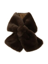 【SALE／44%OFF】【リサイクル】フェイクファーティペット grove グローブ ファッション雑貨 マフラー・ストール・ネックウォーマー ベージュ ブラウン【RBA_E】[Rakuten Fashion]