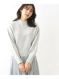 【SALE／50%OFF】≪5color≫ ワイドリブハイネックニット/ボリューム袖【洗濯機洗い可】 index インデックス トップス ニット グレー ブラウン ピンク パープル ブルー【RBA_E】[Rakuten Fashion]