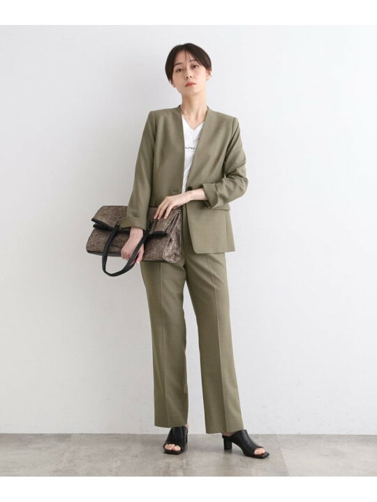 楽天市場】【SALE／50%OFF】【定番スーツ/ウール混】無地ノーカラー 