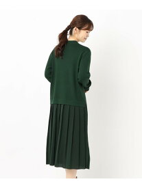 【SALE／30%OFF】【14G/洗える】バックプリーツ ドッキングニットワンピース LAURA ASHLEY ローラ アシュレイ ワンピース・ドレス その他のワンピース・ドレス グリーン ネイビー ブラック【RBA_E】【送料無料】[Rakuten Fashion]