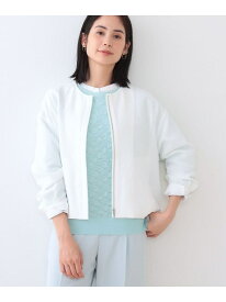 【SALE／60%OFF】春SALE!【洗える】凹凸素材シンプルブルゾン INDIVI インディヴィ ジャケット・アウター ブルゾン・ジャンパー ベージュ ホワイト ネイビー【RBA_E】【先行予約】*【送料無料】[Rakuten Fashion]