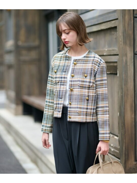 楽天市場】【SALE／40%OFF】【上品】DEVEAUXツイードジャケット 