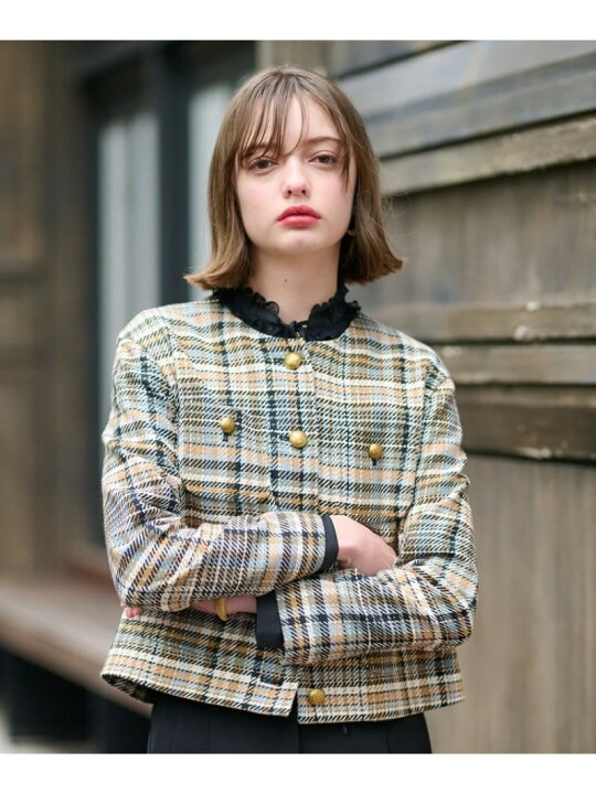 楽天市場】【SALE／40%OFF】【上品】DEVEAUXツイードジャケット 