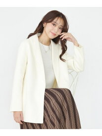 【SALE／57%OFF】【リバー仕立て/裏地無し】軽く羽織れるウールリバーコート COUP DE CHANCE クード シャンス ジャケット・アウター ステンカラーコート ネイビー ホワイト ブルー【RBA_E】【送料無料】[Rakuten Fashion]