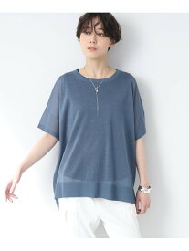 【SALE／50%OFF】【洗える/体型カバー】シアーボクシープルオーバー INDIVI インディヴィ トップス ニット グレー ブラック ピンク【RBA_E】【送料無料】[Rakuten Fashion]