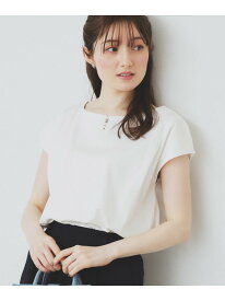 【SALE／20%OFF】《6色展開/XS-3サイズ》キーネックビジュートップス【UV/接触冷感/洗濯機洗い可】 index インデックス トップス カットソー・Tシャツ ブルー イエロー グレー ホワイト ネイビー【RBA_E】[Rakuten Fashion]