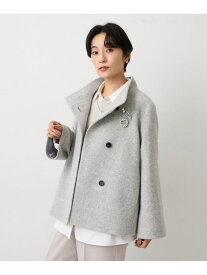 【SALE／49%OFF】【スタンドカラー/オンオフ使える】クラシカルツイードコート UNTITLED アンタイトル ジャケット・アウター その他のジャケット・アウター ブラック ブラウン【RBA_E】【送料無料】[Rakuten Fashion]