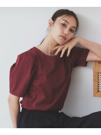 【SALE／50%OFF】《7色展開/XS-LLサイズ》多機能タックスリーブトップス【汗ジミ防止/吸水速乾/接触冷感/UVケア/洗濯機洗い可】 index インデックス トップス カットソー・Tシャツ ワインレッド ネイビー グレー ブラック ブラウン ホワイト【RBA_E】[Rakuten Fashion]