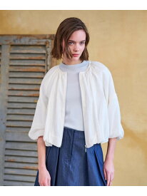 【SALE／30%OFF】【洗える/リネン100%】ウォッシャブルペーパーリネンブルゾン DRESSTERIOR ドレステリア ジャケット・アウター ブルゾン・ジャンパー ホワイト パープル ブラック【RBA_E】【送料無料】[Rakuten Fashion]