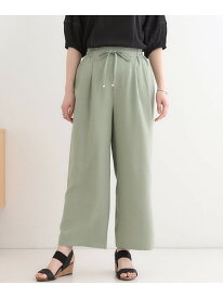 【SALE／50%OFF】【セットアップ可】麻調イージーワイドパンツ SHOO・LA・RUE シューラルー パンツ その他のパンツ ネイビー グリーン グレー【RBA_E】[Rakuten Fashion]
