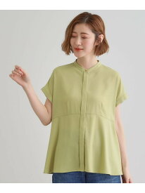 【SALE／50%OFF】きちんと感もこなれ感も1枚で叶う 優秀ペプラムシャツブラウス grove グローブ トップス シャツ・ブラウス ホワイト ネイビー【RBA_E】[Rakuten Fashion]