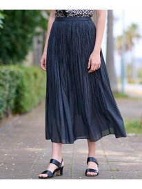 【SALE／30%OFF】【ウエストゴム/ミディ丈】シアープリーツスカート DRESSTERIOR ドレステリア スカート ロング・マキシスカート グリーン ブラック【RBA_E】【送料無料】[Rakuten Fashion]