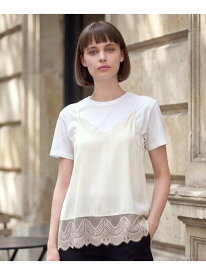 レースドッキングキャミソール DRESSTERIOR ドレステリア トップス アンサンブル ブラック ホワイト【送料無料】[Rakuten Fashion]