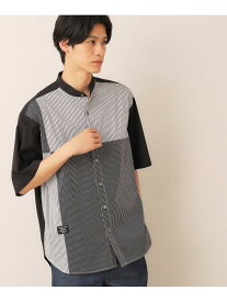 切り替えシャツ Dessin デッサン トップス シャツ・ブラウス ブラック ブルー【先行予約】*【送料無料】[Rakuten Fashion]