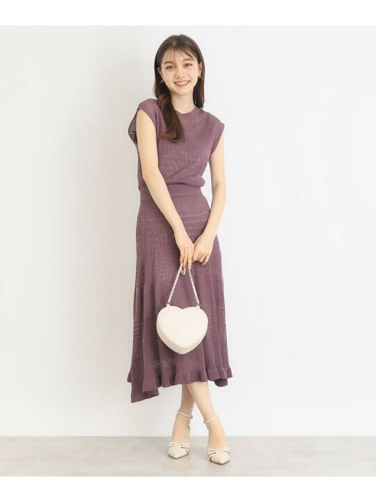 楽天市場】【SALE／50%OFF】透かし編みニットワンピース【抗ピル/洗濯 