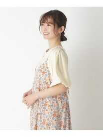 【天竺綿】袖バルーンプルオーバー LAURA ASHLEY ローラ アシュレイ トップス カットソー・Tシャツ ホワイト ブルー【送料無料】[Rakuten Fashion]