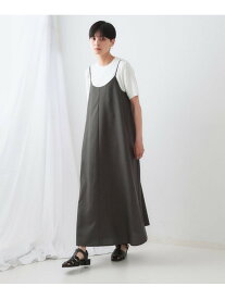 【SALE／40%OFF】リネンライクキャミワンピース【洗濯機洗い可】 OPAQUE.CLIP オペークドットクリップ ワンピース・ドレス その他のワンピース・ドレス グレー ベージュ ブラック【RBA_E】【送料無料】[Rakuten Fashion]