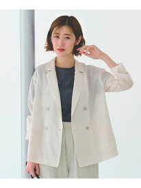 【SALE／30%OFF】【洒落感際立つ羽織アイテム】シアーテーラードジャケット grove グローブ ジャケット・アウター テーラードジャケット・ブレザー ホワイト ベージュ グレー【RBA_E】【送料無料】[Rakuten Fashion]