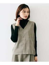 【SALE／30%OFF】【セットアップ可/洗える】梳毛調合繊Vネックベスト UNTITLED アンタイトル トップス シャツ・ブラウス ベージュ ブラック【RBA_E】【送料無料】[Rakuten Fashion]