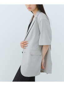 CODE A｜half sleeve jacket DRESSTERIOR ドレステリア ジャケット・アウター テーラードジャケット・ブレザー グレー ブラック【送料無料】[Rakuten Fashion]