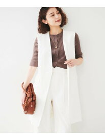 【SALE／70%OFF】【セットアップ可能/オンオフ】ラミー混カラーレスジレ UNTITLED アンタイトル トップス ベスト・ジレ ホワイト ブラウン ベージュ【RBA_E】【送料無料】[Rakuten Fashion]