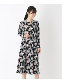 【洗える/ジャージ素材/同柄アイテムあり】リディア柄ワンピース LAURA ASHLEY ローラ アシュレイ ワンピース・ドレス その他のワンピース・ドレス ブラック グリーン【送料無料】[Rakuten Fashion]