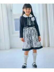 【SALE／10%OFF】【セレモニー】格子チェックワンピースセット SHOO・LA・RUE シューラルー ワンピース・ドレス その他のワンピース・ドレス グレー ピンク【RBA_E】【送料無料】[Rakuten Fashion]