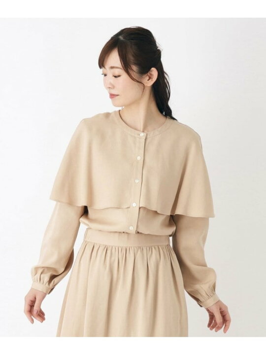 楽天市場】【SALE／46%OFF】【洗える/リネン混/ビッグカラー/同柄 