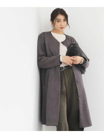 【SALE／57%OFF】【洗える/軽羽織り】マシュマロタッチ スエード調コート UNTITLED アンタイトル ジャケット・アウター その他のジャケット・アウター グレー ブラウン【RBA_E】【送料無料】[Rakuten Fashion]