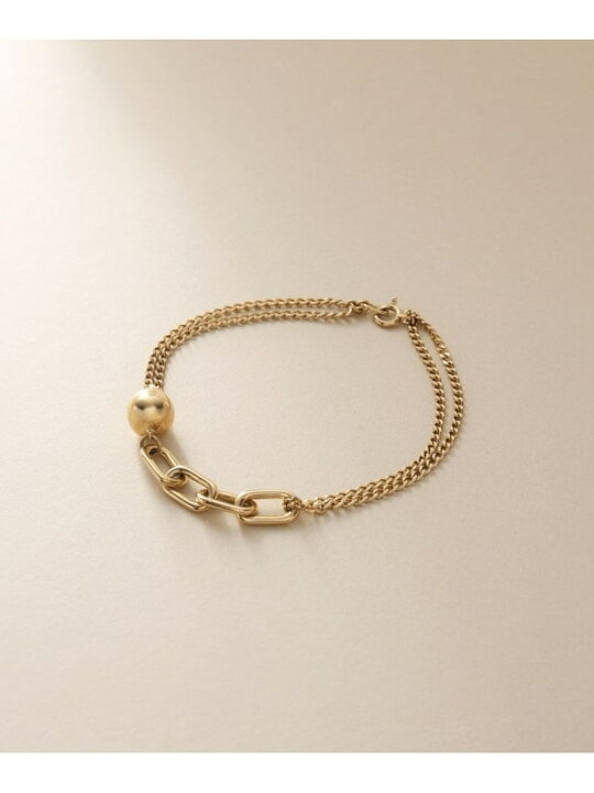 楽天市場】K10中空ボールキヘイミックスチェーン ブレスレット