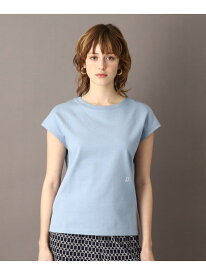 【SALE／50%OFF】【洗える】エシカルオーガニックフレンチ袖Tシャツ DRESSTERIOR ドレステリア トップス カットソー・Tシャツ ブルー【RBA_E】【送料無料】[Rakuten Fashion]