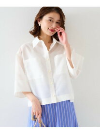 【SALE／40%OFF】【セットアップ可能】オーガンジーボクシーシャツ UNTITLED アンタイトル トップス シャツ・ブラウス グレー ホワイト【RBA_E】【送料無料】[Rakuten Fashion]