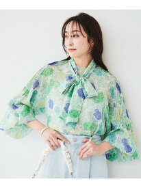 【SALE／60%OFF】【セットアップ可能】オールドフラワー プリントブラウス UNTITLED アンタイトル トップス シャツ・ブラウス ベージュ グリーン【RBA_E】【送料無料】[Rakuten Fashion]