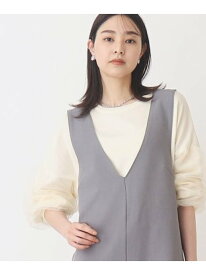 【SALE／30%OFF】【やわらかタッチ】チュール袖ニット/洗濯機OK THE SHOP TK ザ ショップ ティーケー トップス ニット ホワイト グレー ブラック【RBA_E】[Rakuten Fashion]