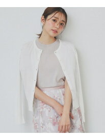 【SALE／40%OFF】《7色展開/XS-LLサイズ》ビジューボタンニットカーディガン【洗濯機洗い可/抗ピル/接触冷感】 index インデックス トップス カーディガン ブルー グレー ホワイト ネイビー【RBA_E】[Rakuten Fashion]