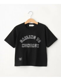 【リンクコーデ】ロゴプリントTシャツ Dessin デッサン トップス カットソー・Tシャツ ブラック レッド[Rakuten Fashion]