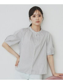 【SALE／20%OFF】バンドカラータックブラウス【洗濯機洗い可/イージーアイロン/防シワ】 index インデックス トップス シャツ・ブラウス ブルー ワインレッド ホワイト【RBA_E】【送料無料】[Rakuten Fashion]