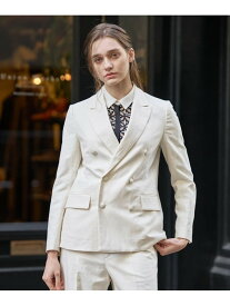 【SALE／20%OFF】【セットアップ可】リネンブレンドダブルブレストジャケット DRESSTERIOR ドレステリア ジャケット・アウター テーラードジャケット・ブレザー ホワイト ベージュ ブルー ネイビー【RBA_E】【送料無料】[Rakuten Fashion]